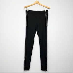 VS PINK RARE faux leather block leggings Sz MD